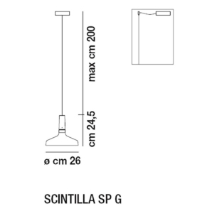 Vistosi Scintilla SP rippvalgusti suur tooteleht