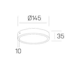 KOHL disc slim laevalgusti IP43 145mm tooteleht