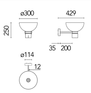 Flos Nocturne W Bowl seinavalgusti tooteleht