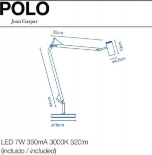 Marset Polo lauavalgusti tooteleht 1
