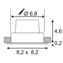 Süvisvalgusti New Tria 68 Square, 9W/800lm Led