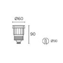 Niiskuskindel süvisvalgusti Aqua Recessed PC, 3W/184lm led, IP68