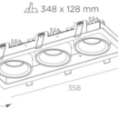 Süvisvalgusti Cube, äärega