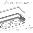 Süvisvalgusti Cube, ääreta