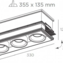 Süvisvalgusti Cube, ääreta