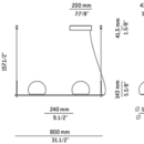 Rippvalgusti Circ, 2x6,1W/2x665lm led