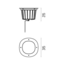 Süvistatav välisvalgusti A-Round, IP67