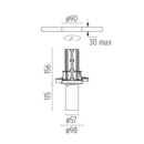 Süvisvalgusti UT Spot Downlight Trim