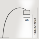 Põrandavalgusti Twiggy, 33W/2920lm LED