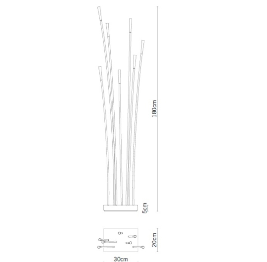 Põrandavalgusti GIUNCO 7x3,5W LED