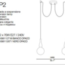 Rippvalgusti Minimal SP2, 2X60W E27