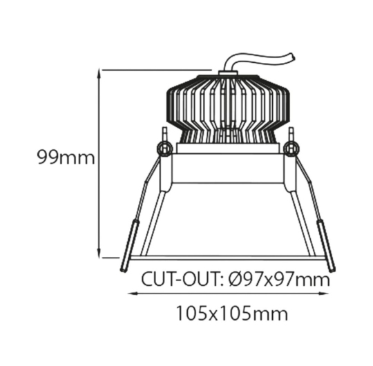 Süvisvalgusti Emozione, 9W/720lm, 3000K, IP43