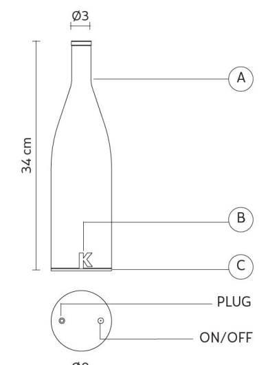 Laua/põrandavalgusti Bacco, 3,3W/250lm LED