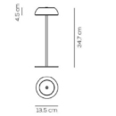 Laetav lauavalgusti Float, 3,5W/200lm LED, 2700K, IP55