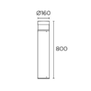 Postvalgusti Newton Led, 13W/1205lm led, IP65