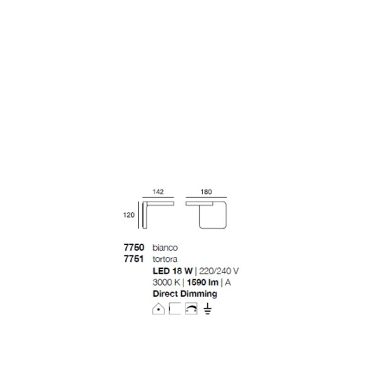 Seinavalgusti Quad, 18W LED