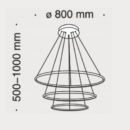 Maytoni rippvalgusti Nola, 110W/5500lm led, 3000K
