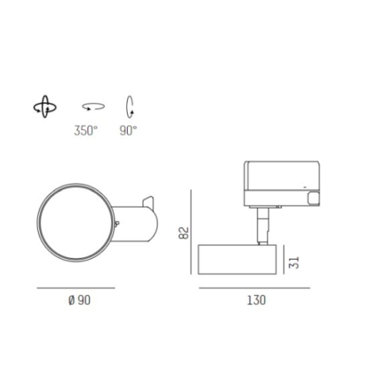 3-faasilise siini valgusti Litin AC, 10W/600lm LED