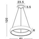 Rippvalgusti Albi, 50W/2500lm led