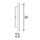 Seina/laevalgusti Plastra Square, 10.9W/400lm Led