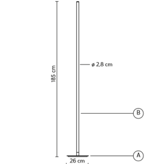 Põrandavalgusti Accipicchio, 60W/8000lm, 3000K