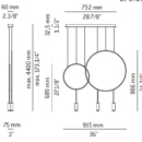 Rippvalgusti Revolta, 3x6,1W/3x665lm led 2700K