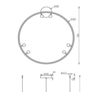 Rippvalgusti Satellite, 42W/1900lm led