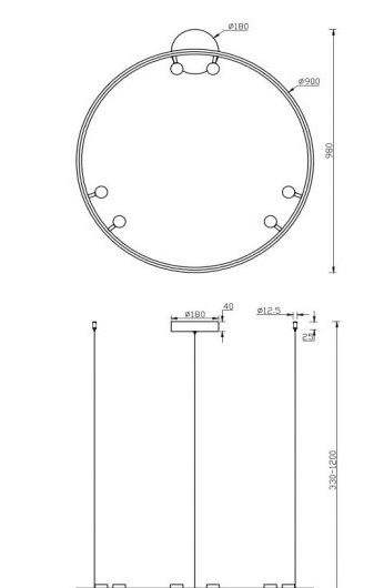 Rippvalgusti Satellite, 42W/1900lm led