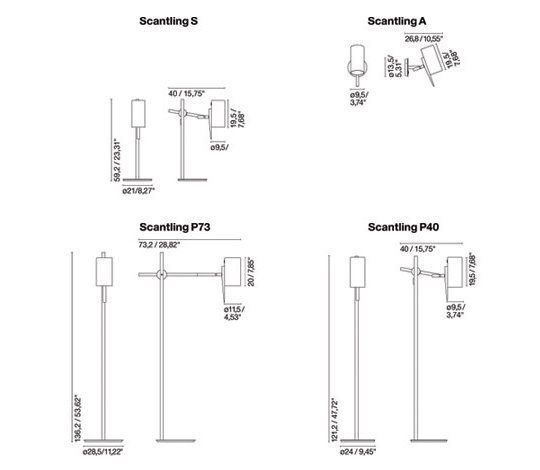 Põrandavalgusti Scantling P73