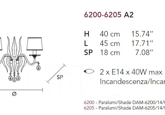 Seinavalgusti Acantia 6200/6205