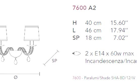 Seinavalgusti Noblesse 7600