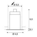 Süvisvalgusti Triton Mini, 1,2W/70lm 3000K Led