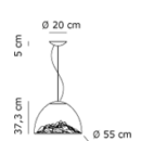 Rippvalgusti Mountain, 16W 2700K Led