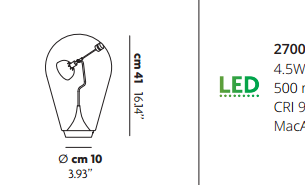 Lauavalgusti Blow, 4,5W/500lm led