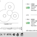 Laevalgusti Bugia, 3x18W/4500lm Led, 2700K