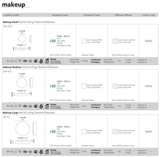 Lae/seinavalgusti Makeup