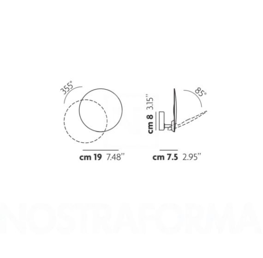 Seinavalgusti Puzzle Round, 18W LED 2700K/1500lm