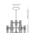 Lühter Excalibur, 12x12W LED, 2700K