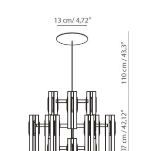 Lühter Excalibur, 12x12W LED, 2700K