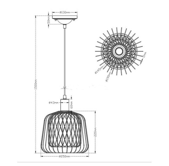 Rippvalgusti Sanna, 60W E27